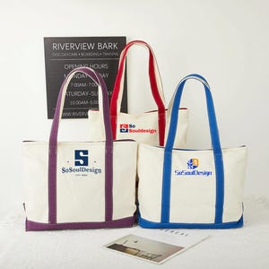 Custom Logo Canvas Tote Bag: Personalized Business Shopping Bag