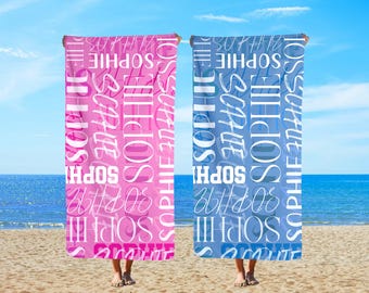 Personalized Name Beach Towel: Signature Style Polyester Towel