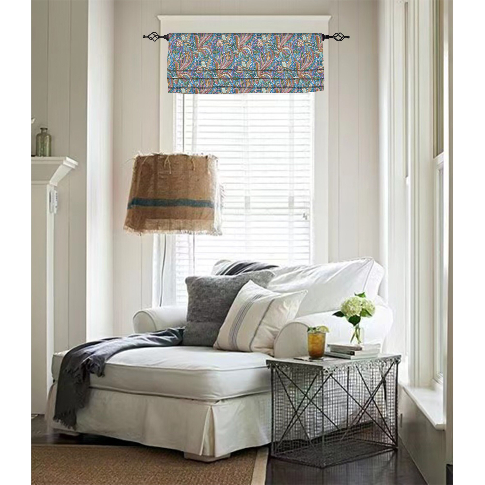 Faux Roman Shade Flat Roman Shade Valance Fake Roman Shade Etsy