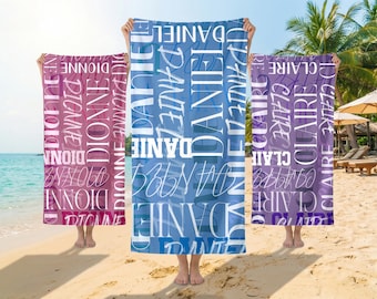 Personalized Name Beach Towel: Signature Style Polyester Towel