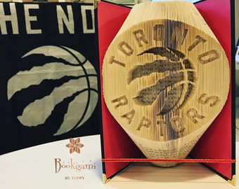 Toronto Raptors Folded Book Art - Raptors Fan Gift