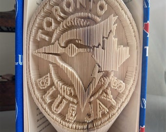 Toronto Blue Jays Folded Book Art - Blue Jays Fan Gift