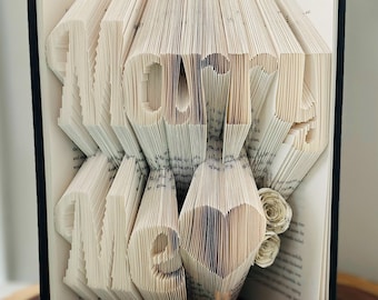 Marry Me Prosposal Folded Book Art