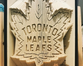 Toronto Maple Leafs Folded Book Art - Maple Leafs Fan Gift