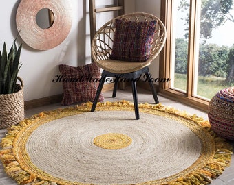 3 Ft Rag Rugs Braided Mat Cotton Jute Dhurrie Handmade Reversible Floor Round 3 Ft Rag Rugs Braided Mat Cotton Jute Dhurrie Handmade Reversible Floor Round
