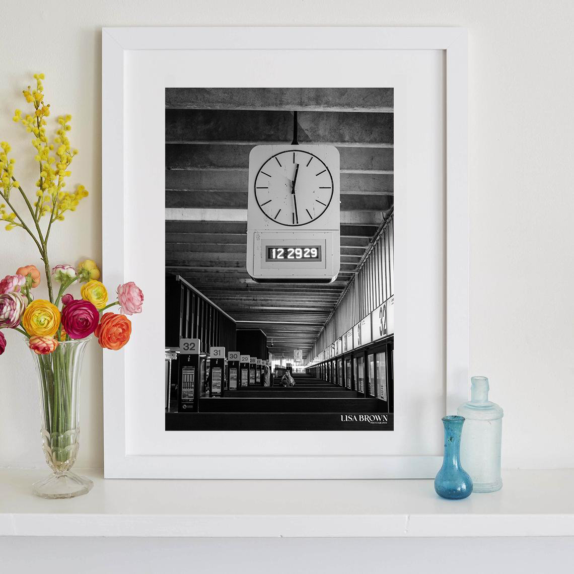 Preston Bus Station Clock, Preston Bus Station, Large Wall Print