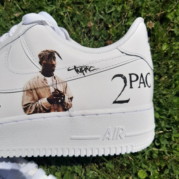 apagado Terminología Subir Tupac Custom Trainers Nike Air Force 1 AF1 - Etsy