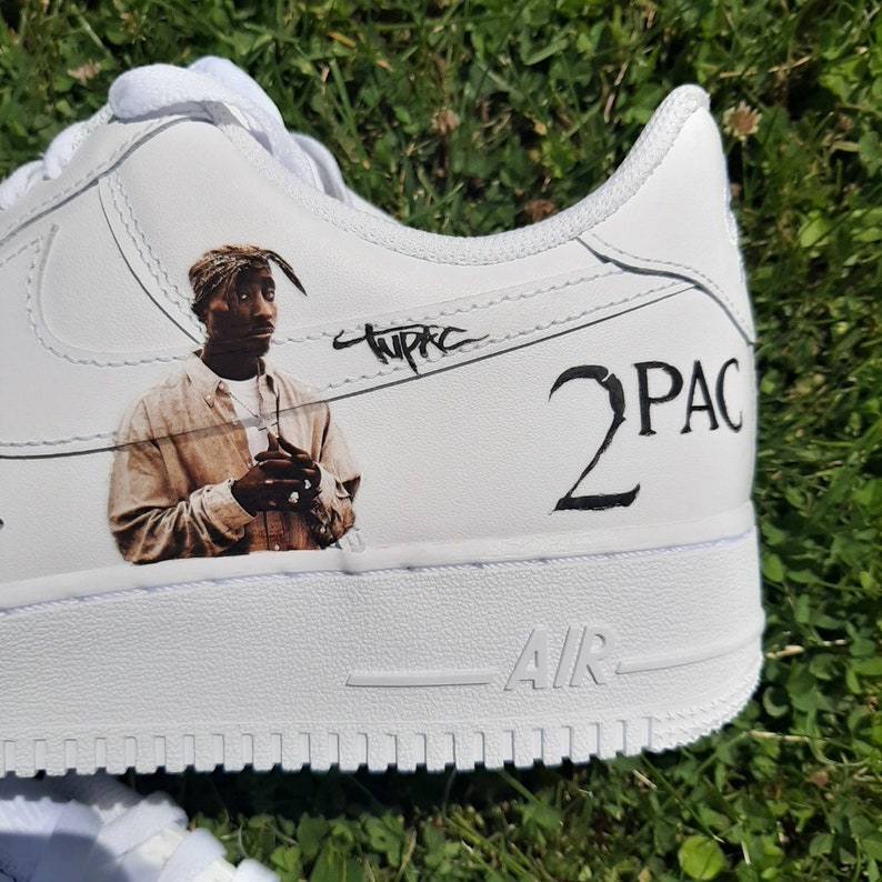Tupac Custom Trainers Nike Air Force 1 AF1 - Etsy UK