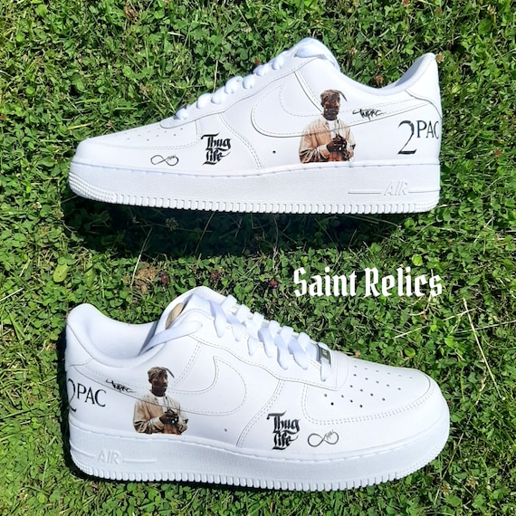 Tupac Custom Trainers Nike Air Force 1 AF1 | Etsy