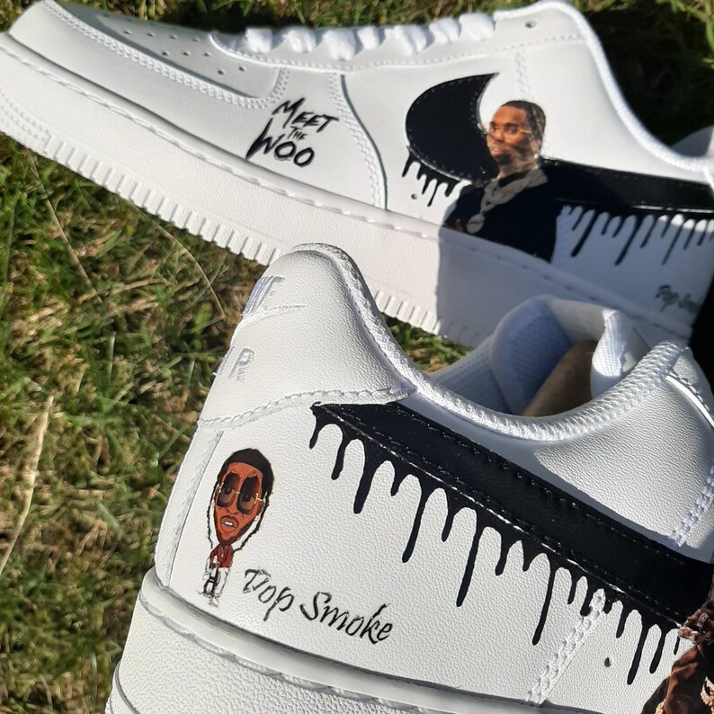 Pop Smoke Custom Trainers Nike Air Force 1 AF1 Etsy