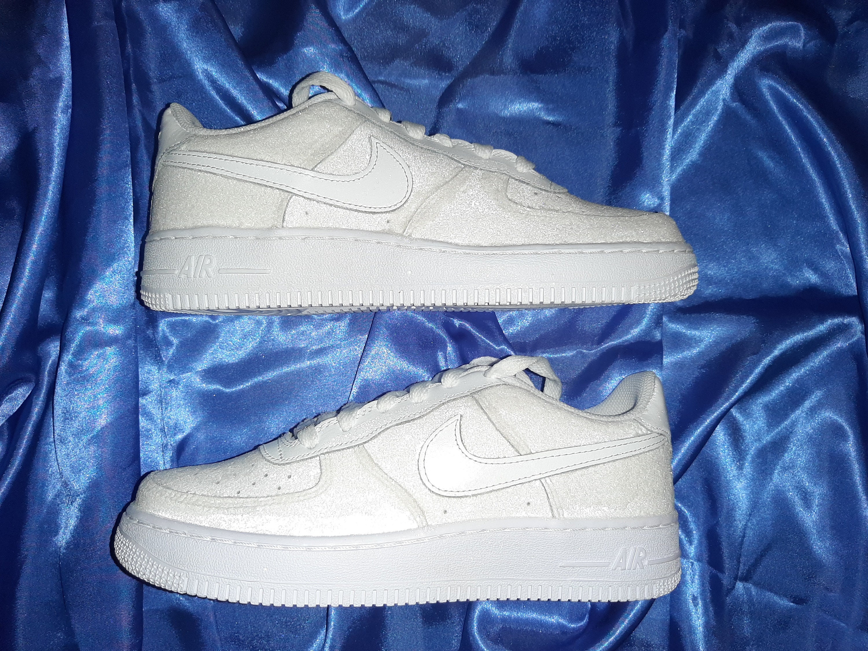 White Glitter Nike Air Force 1 AF1 Etsy