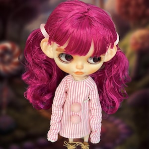 Hand-crafted. Doll, Christmas Gift, Toy Doll, OOAK Blythe, Ond-Of-A-Kind doll, Handmade Collector, Silver Hair Blythe, Custom Doll, Big Eyes