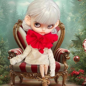 Hand-crafted. Doll, Christmas Gift, Toy Doll, OOAK Blythe, Ond-Of-A-Kind doll, Handmade Collector, Silver Hair Blythe, Custom Doll, Big Eyes