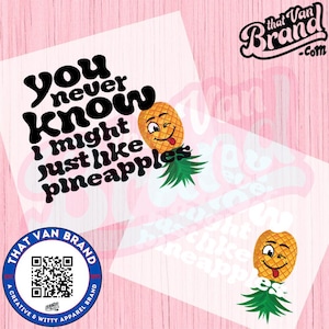 Ik hou misschien wel van ananas! Digitaal bestand ananas ondersteboven voor shirt, poloshirt, hoodie, swinger Lifestyle, png, jpg