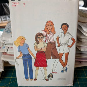 Vintage Butterick 4255 Sewing Pattern – Girls&#39; Skirt, Culottes, Pants & Shorts – Size 7–14 – 1980s - Free Shipping