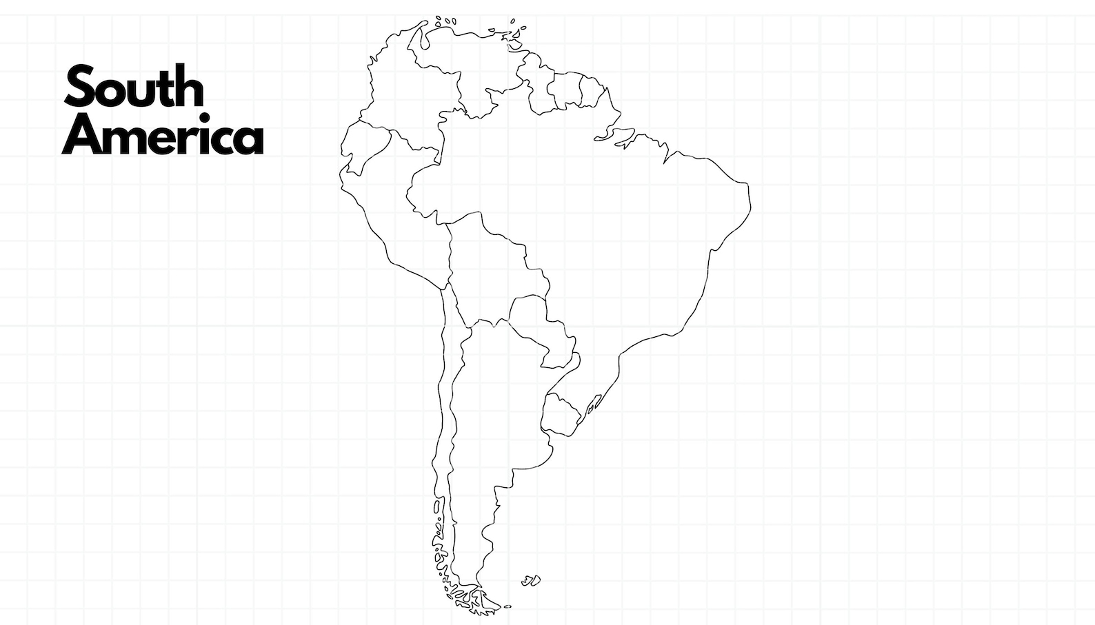 South America Map - Outline, Line Art, Clipart, Cut Files for Cricut ...