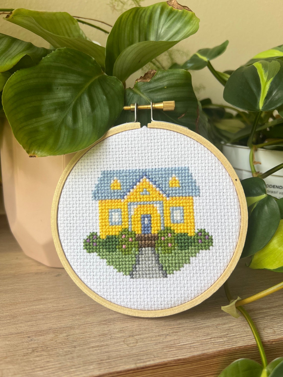 Yellow Cottage Mini Cross Stitch Pattern - Instant Digital Download - Etsy