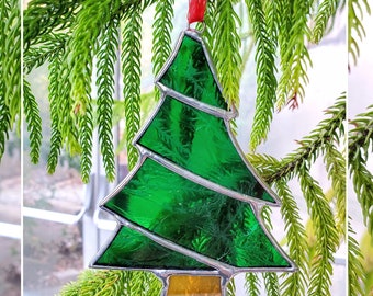 Set Of 21 Stained Glass-Style Christmas Ornaments With Holiday Figures & Shapes