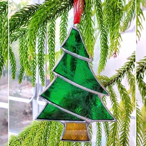 Stained Glass Christmas Decoration, Christmas Ornament, Glass Ornament, Handmade Ornament Glass, Christmas Window Decor, Tree Ornament