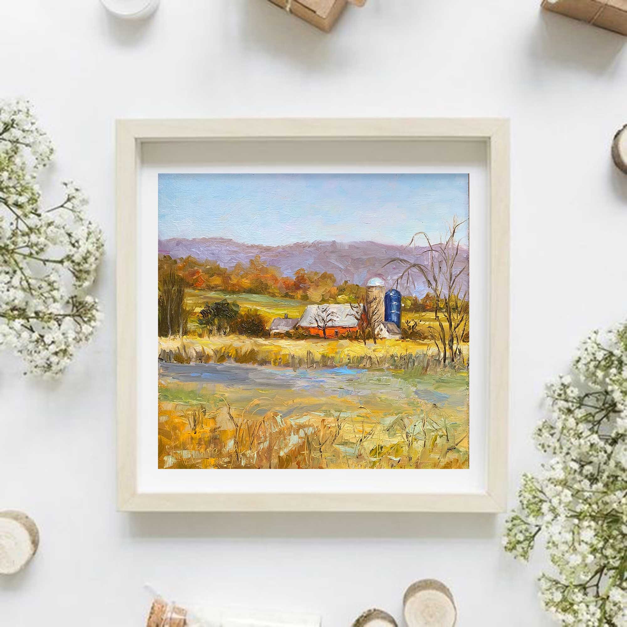 油絵 絵画「田園」P10 油絵 絵画「田園」P10