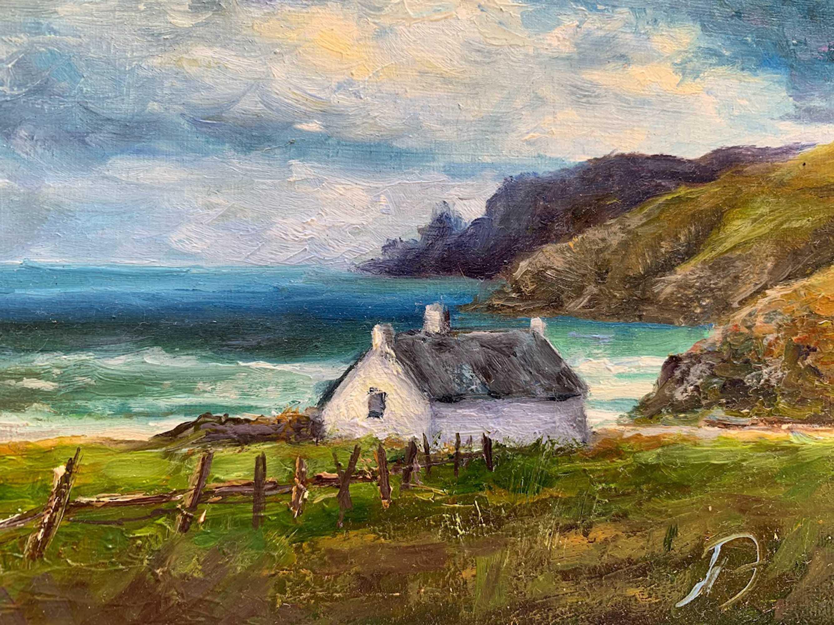 アイルランドの田舎　風景画 油彩画 フレーム付き アイルランドの田舎 風景画 油彩画 フレーム付き アイルランドの田舎