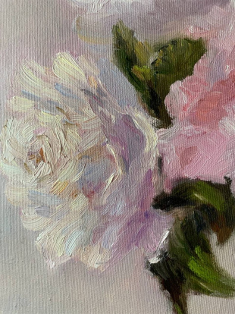 Peony Original Oil Painting Peony Oil Art Original Oil Painting Bouquet ...