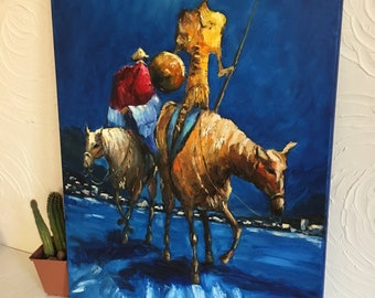 ドン・キホーテ 大型絵画 油絵 オリジナル絵画 男性用アート