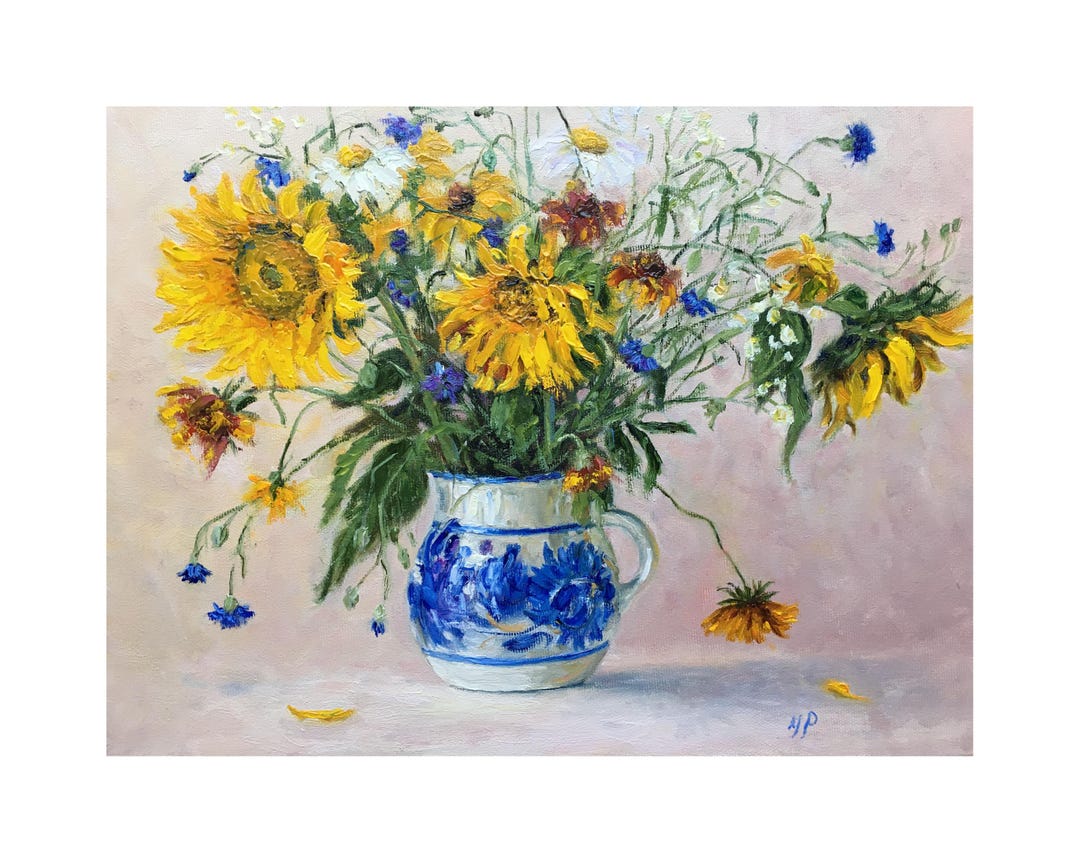Original Art Sunflower Oil Painting Flower Sunflower Oil Painting on ...