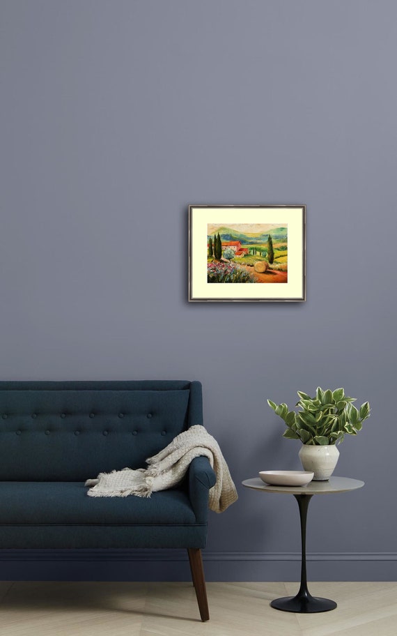油絵トスカーナ風景 絵画 油絵 モリアーニ（イタリア） 「イタリア・トスカーナ風景