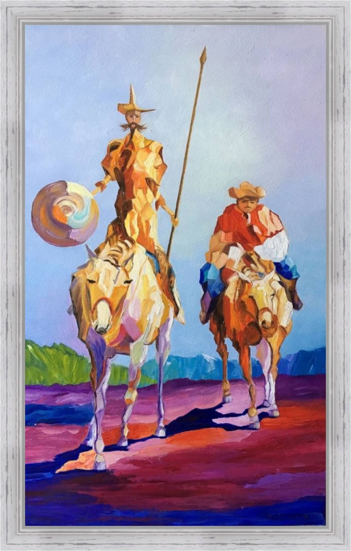 Don Quixote painting Оil painting Оriginal painting Art for Etsy
