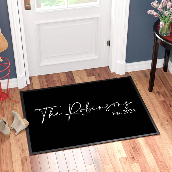 Custom Printed Family Name Doormat, Personalised, Ideal Gift for him/her, Welcome Doormat