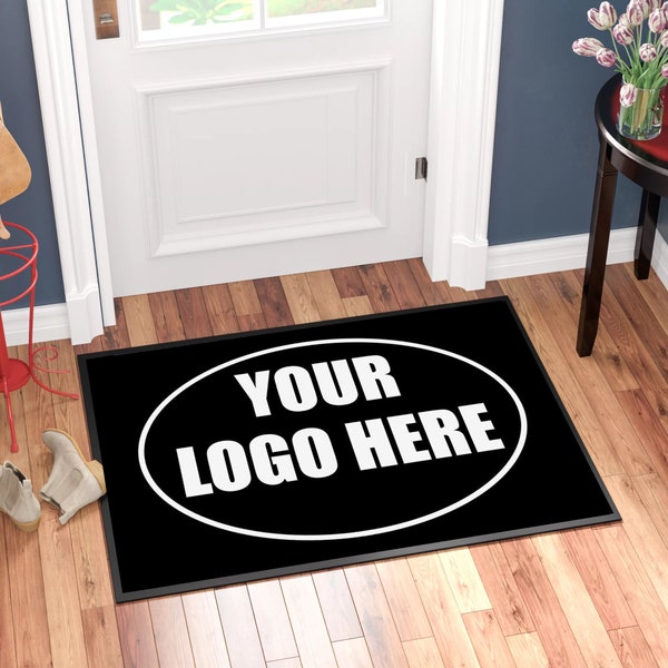 Custom Printed Business/Logo Personalised Doormat, Company Logo Doormat, Welcome Mat, Great for Promoting
