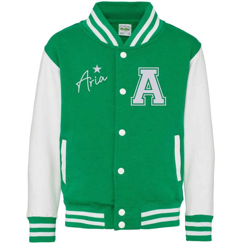 Children/'sKids Personalised Varsity Jacket Ideal gift Christmas Birthday
