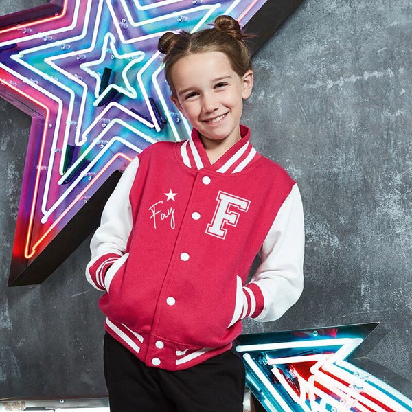 Children's/Kids Personalised Varsity Jacket, Ideal gift, Christmas Birthday