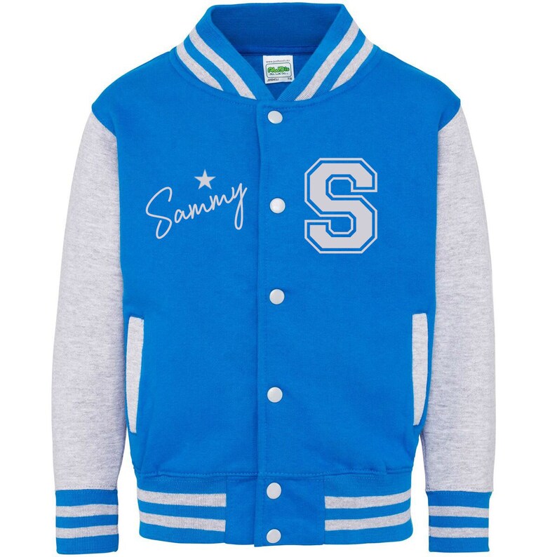 Children/'sKids Personalised Varsity Jacket Ideal gift Christmas Birthday
