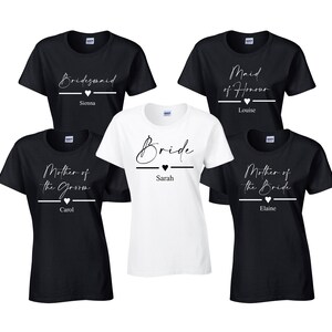 Custom Printed Women's/Ladies T-shirt, Personalised Hen do/Bachelorette Tshirt , Bridal Party, Bride, Bridesmaid Wedding gift