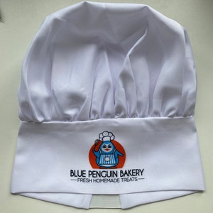 Gorro de chef personalizado, impreso a medida con cualquier texto o logotipo. Regalo para Él/Ella, Masterchef, Cumpleaños, Navidad, Restaurante Día del Padre imagen 4