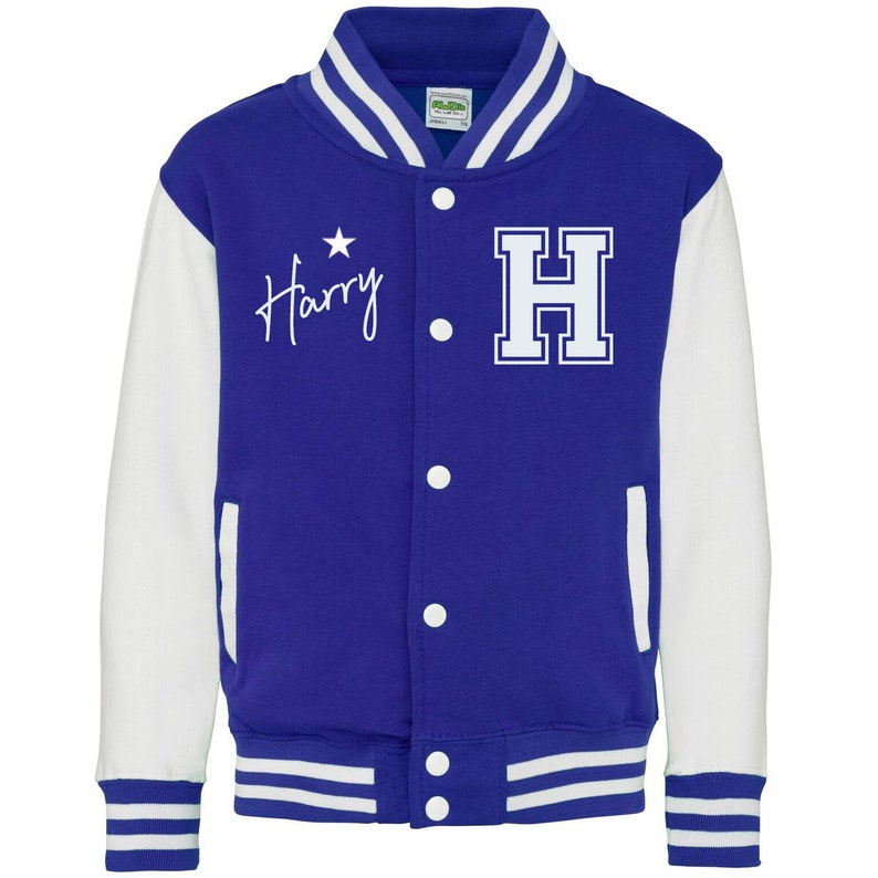 Children/'sKids Personalised Varsity Jacket Ideal gift Christmas Birthday
