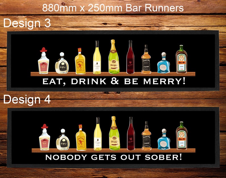 Personalised Funny Drinking Quotes Bar Runner/bar Mat/beer Mat Barware ...