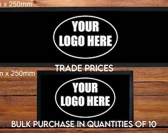 Personalised Bar Runners/Bar Mat/Beer Mat Barware for Homer, Trade Price, With Your Logo, Ideal Business, Available in Quantities of 10