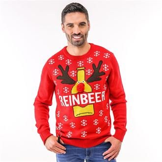 Image of Men's Reinbeer Bottle Opener Christmas/xmas Jumper, December 25Th Jumper