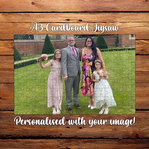Puzzle de cartón personalizado de 300 piezas A3, impreso a medida con tu imagen, regalo ideal, amigo invisible de Navidad