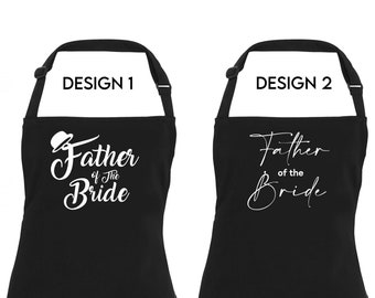 Printed Wedding Day Apron, Father of the Bride, Wedding Suit Protector, Ideal Gift