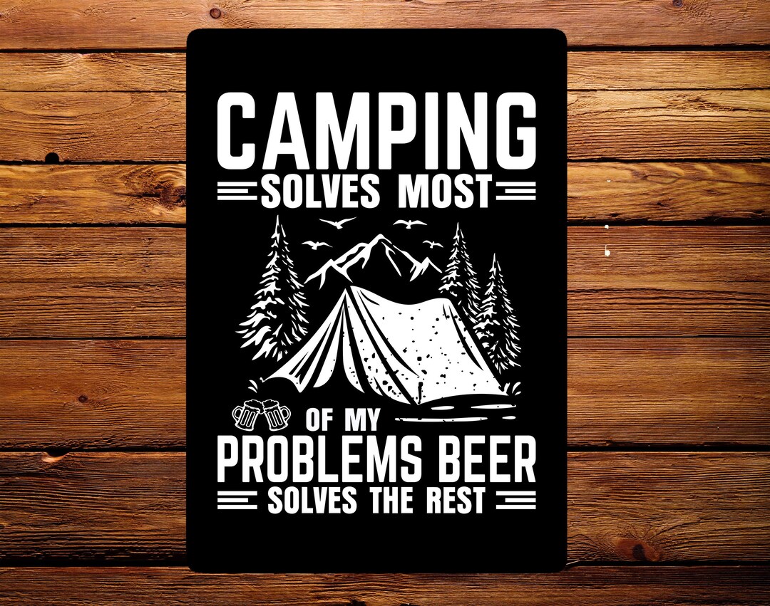 Betrunkene Camper Campen Wieder - Personalized Camping Metal Sign German
