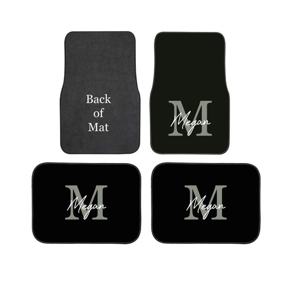 Personalised Custom Printed Initial/ Name Car Mats Vehicle Mats, Perfect Christmas Gift for Him or Her