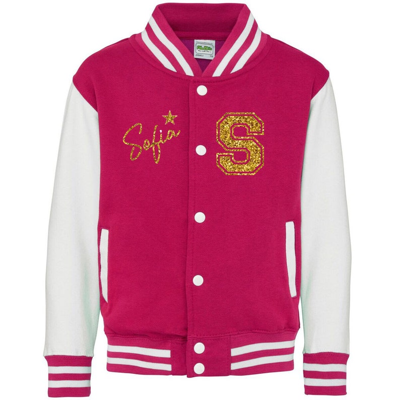 Children/'sKids Personalised Varsity Jacket Ideal gift Christmas Birthday