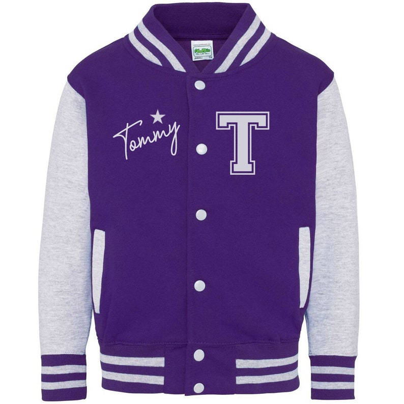 Children/'sKids Personalised Varsity Jacket Ideal gift Christmas Birthday