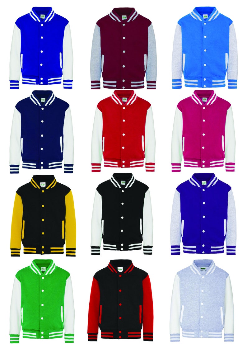 Children's/kids Personalised Varsity Jacket Ideal Gift Etsy