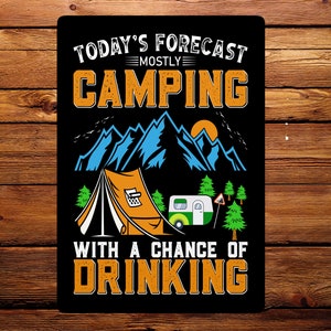 Camping Sign, Campers, Aluminium Metal Campervan Sign, Ideal Gift for Him/Her