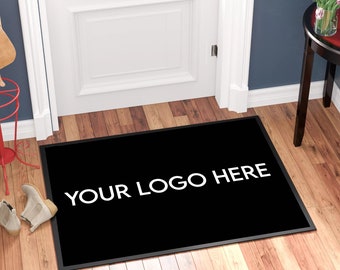 Custom Printed Business/Logo Personalised Doormat, Company Logo Doormat, Welcome Mat, Ideal for Promoting